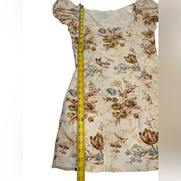 Dôen Marci Cotton Silk Puff Shoulder Mini Dress - Picture 6 of 12